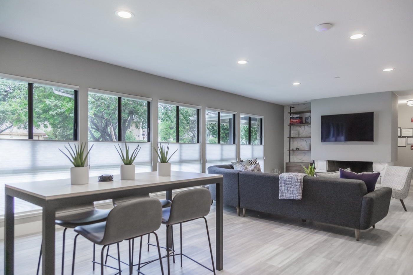 Bright shared living and dining room at a New Start CLHF